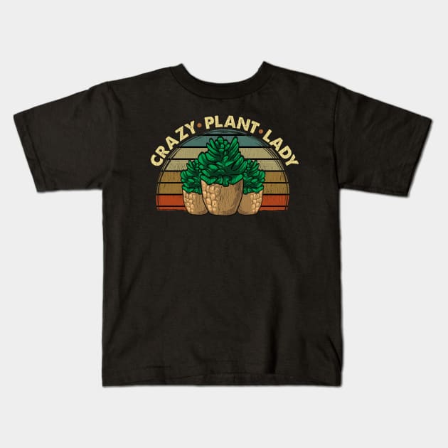 Cute & Funny Crazy Plant Lady Planting Gardening Kids T-Shirt by theperfectpresents